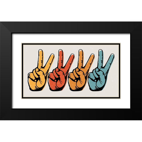 Retro Fun 3 Black Modern Wood Framed Art Print with Double Matting by Brown, Victoria