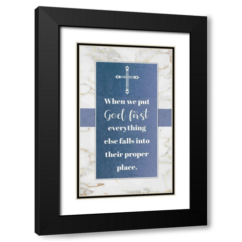 God First Black Modern Wood Framed Art Print with Double Matting by Brown, Victoria
