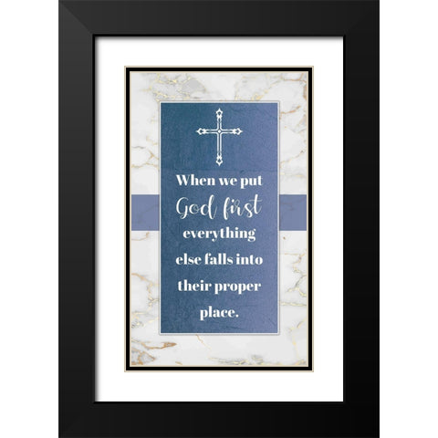God First Black Modern Wood Framed Art Print with Double Matting by Brown, Victoria