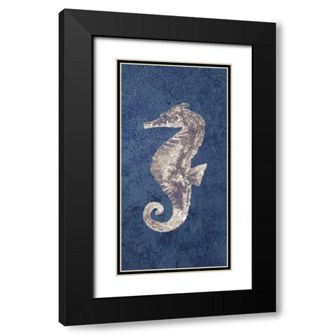 Sea Horse Coastal 1 Black Modern Wood Framed Art Print with Double Matting by Brown, Victoria