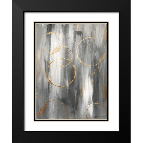 Gray Matter Black Modern Wood Framed Art Print with Double Matting by Brown,Victoria