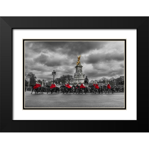 London Guards Black Modern Wood Framed Art Print with Double Matting by Brown,Victoria