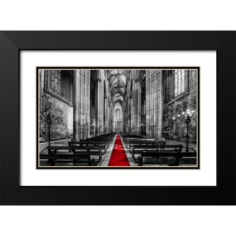 Portugal Mosteiro da Batalha Black Modern Wood Framed Art Print with Double Matting by Brown,Victoria