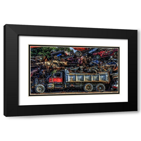 Recycled Black Modern Wood Framed Art Print with Double Matting by Kostka, Vladimir