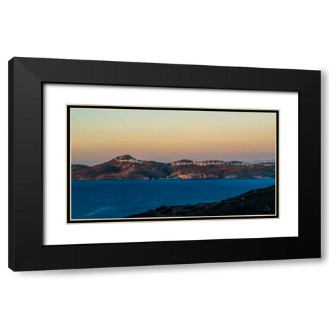 Milos View Black Modern Wood Framed Art Print with Double Matting by Kostka, Vladimir