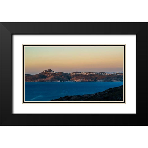 Milos View Black Modern Wood Framed Art Print with Double Matting by Kostka, Vladimir
