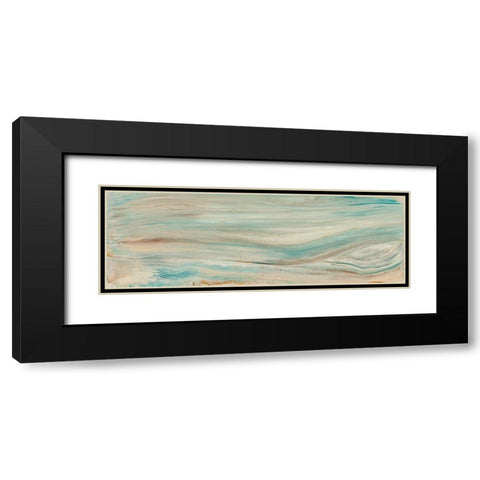 Parallel Waves Black Modern Wood Framed Art Print with Double Matting by Barski, Karen