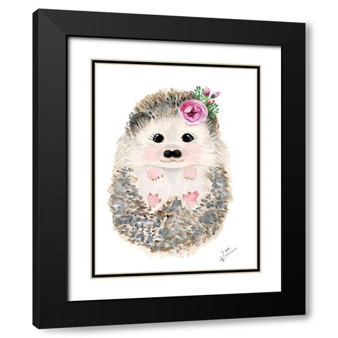 Hedgie 2 Black Modern Wood Framed Art Print with Double Matting by Barski, Karen