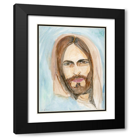 Spiritual Guide Black Modern Wood Framed Art Print with Double Matting by Barski, Karen