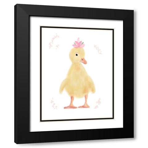 Spring Chick Black Modern Wood Framed Art Print with Double Matting by Barski, Karen