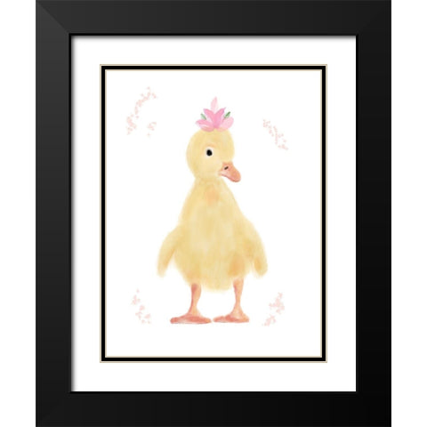 Spring Chick Black Modern Wood Framed Art Print with Double Matting by Barski, Karen