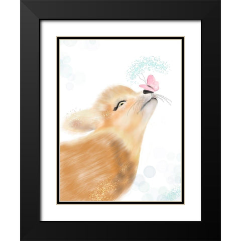 Curious Fox Black Modern Wood Framed Art Print with Double Matting by Barski, Karen
