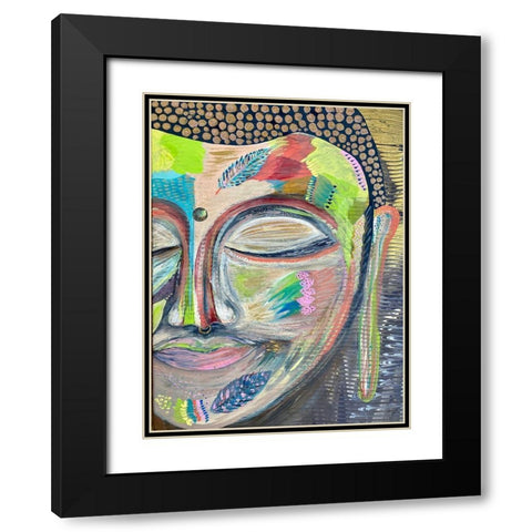 Eclectic Buddha Black Modern Wood Framed Art Print with Double Matting by Barski, Karen