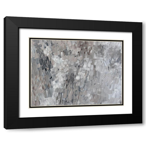 Neutral Fury Black Modern Wood Framed Art Print with Double Matting by Barski, Karen