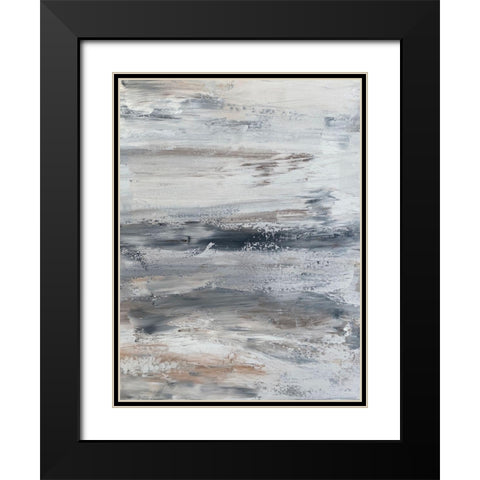 Furious Smears 1 Black Modern Wood Framed Art Print with Double Matting by Barski, Karen