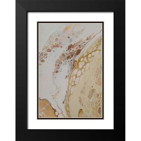 Crackling Conversations Split 1 Black Modern Wood Framed Art Print with Double Matting by Barski, Karen