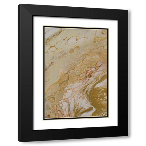 Crackling Conversations Split 2 Black Modern Wood Framed Art Print with Double Matting by Barski, Karen