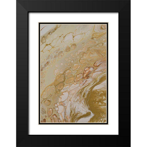 Crackling Conversations Split 2 Black Modern Wood Framed Art Print with Double Matting by Barski, Karen