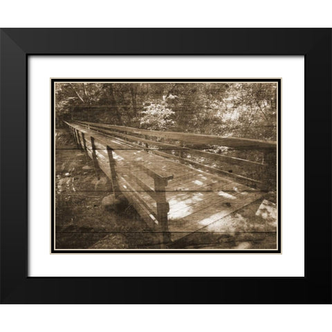 Eddys Bridge Memory Black Modern Wood Framed Art Print with Double Matting by Unknown