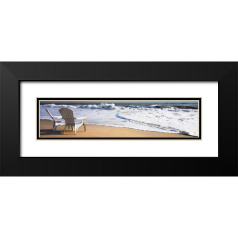 Adirondaks On The Beach Black Modern Wood Framed Art Print with Double Matting by Foschino, Suzanne