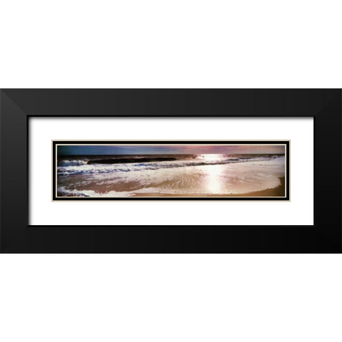 Lavendar Sunset Black Modern Wood Framed Art Print with Double Matting by Foschino, Suzanne
