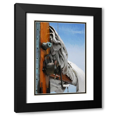 Ruffled Sail Black Modern Wood Framed Art Print with Double Matting by Foschino, Suzanne