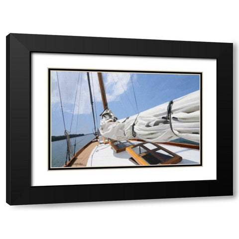 Topside Black Modern Wood Framed Art Print with Double Matting by Foschino, Suzanne