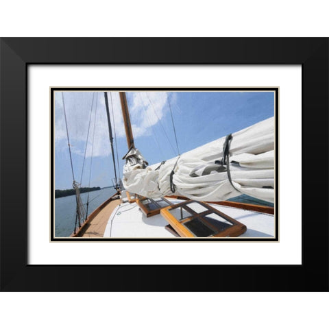 Topside Black Modern Wood Framed Art Print with Double Matting by Foschino, Suzanne