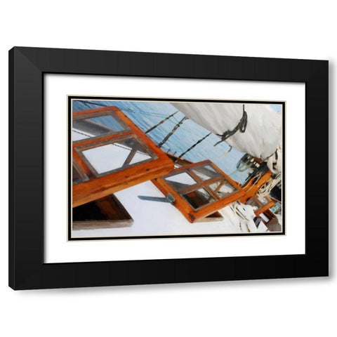 Sailboat Topside Black Modern Wood Framed Art Print with Double Matting by Foschino, Suzanne