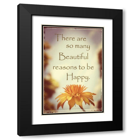 Reasons to Be Happy Black Modern Wood Framed Art Print with Double Matting by Foschino, Suzanne