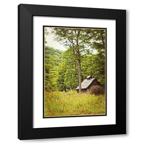 Country Barn 2 Vertical Vintage Black Modern Wood Framed Art Print with Double Matting by Foschino, Suzanne