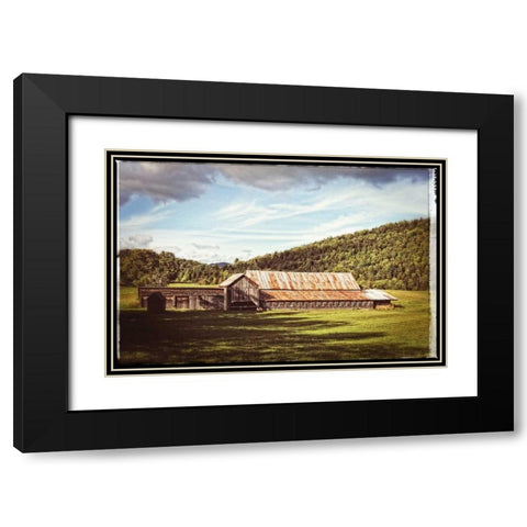 Country Barn 3 Vintage Black Modern Wood Framed Art Print with Double Matting by Foschino, Suzanne