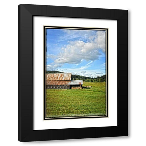 Country Barn 5  Black Modern Wood Framed Art Print with Double Matting by Foschino, Suzanne