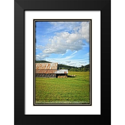 Country Barn 5  Black Modern Wood Framed Art Print with Double Matting by Foschino, Suzanne