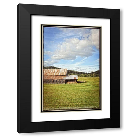 Country Barn 5 Vintage Black Modern Wood Framed Art Print with Double Matting by Foschino, Suzanne