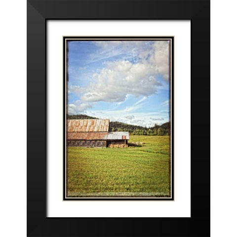 Country Barn 5 Vintage Black Modern Wood Framed Art Print with Double Matting by Foschino, Suzanne