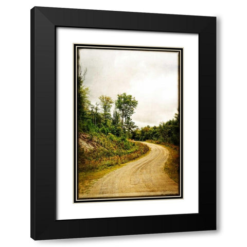 Winding Country Road Black Modern Wood Framed Art Print with Double Matting by Foschino, Suzanne