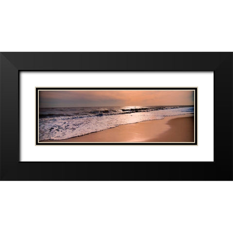 Sunset Beach Black Modern Wood Framed Art Print with Double Matting by Foschino, Suzanne