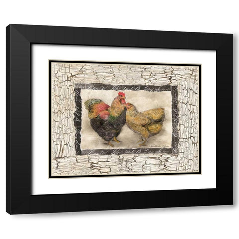 Fowl Play III Black Modern Wood Framed Art Print with Double Matting by Olson, Charlene