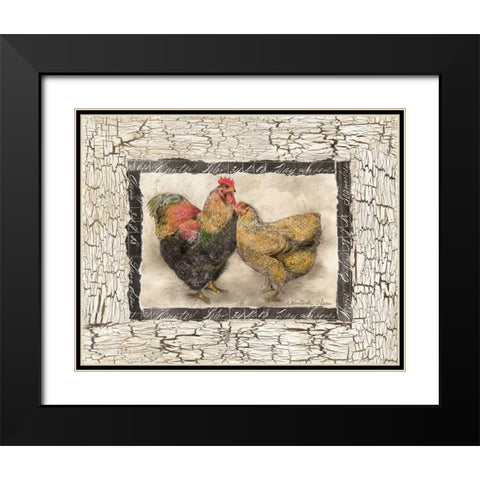 Fowl Play III Black Modern Wood Framed Art Print with Double Matting by Olson, Charlene