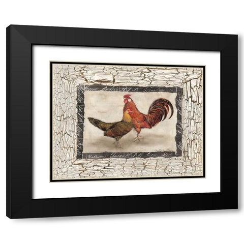 Fowl Play IV Black Modern Wood Framed Art Print with Double Matting by Olson, Charlene