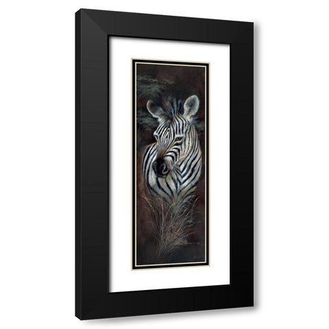 Striped Innocence Black Modern Wood Framed Art Print with Double Matting by Manning, Ruane