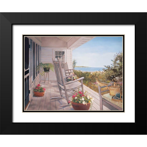 Shelter Island I Black Modern Wood Framed Art Print with Double Matting by DeSantis, Bob