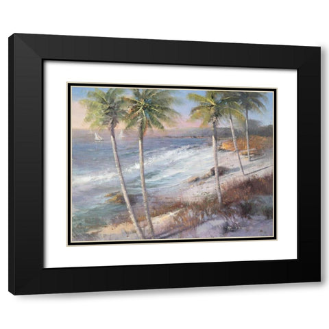 Island Getaway Black Modern Wood Framed Art Print with Double Matting by Mathenia, Paul
