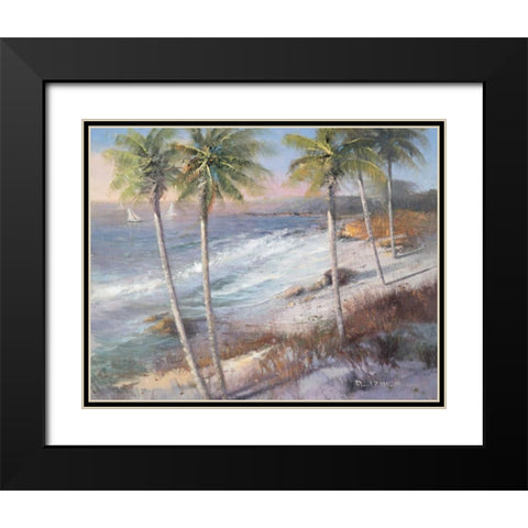 Island Getaway Black Modern Wood Framed Art Print with Double Matting by Mathenia, Paul