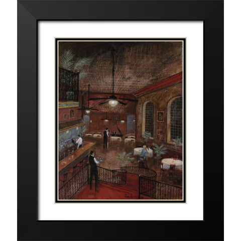 Piano Man Black Modern Wood Framed Art Print with Double Matting by Manning, Ruane