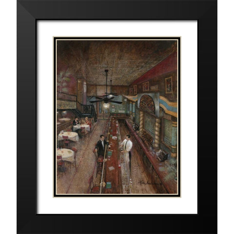 Hey Bartender Black Modern Wood Framed Art Print with Double Matting by Manning, Ruane
