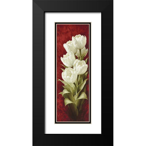 Magnificent Tulips II Black Modern Wood Framed Art Print with Double Matting by Levashov, Igor