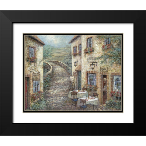 Hamlet Square Black Modern Wood Framed Art Print with Double Matting by Manning, Ruane