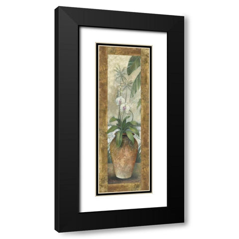 Orchids in Paradise II Black Modern Wood Framed Art Print with Double Matting by Vollherbst-Lane, Elaine